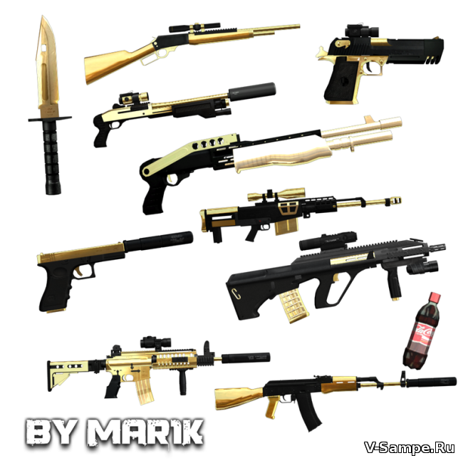 Gold Weapons pack
